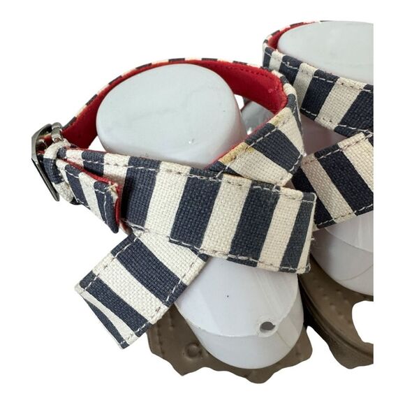 Striped Wedge Sandals - Picture 9 of 9